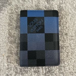 LV LV Unisex Multiple Wallet Damier Cobalt Canvas-Grey in 2023